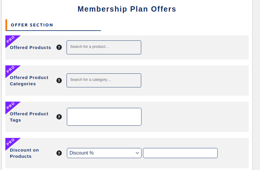 Membership Plan Offers