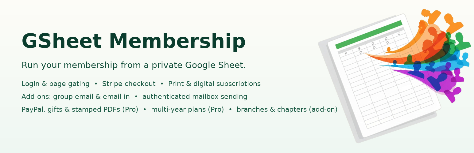 WordPress 外掛 GSheet Membership 的封面圖片