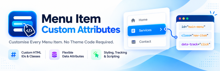 Menu Item Custom Attributes preview
