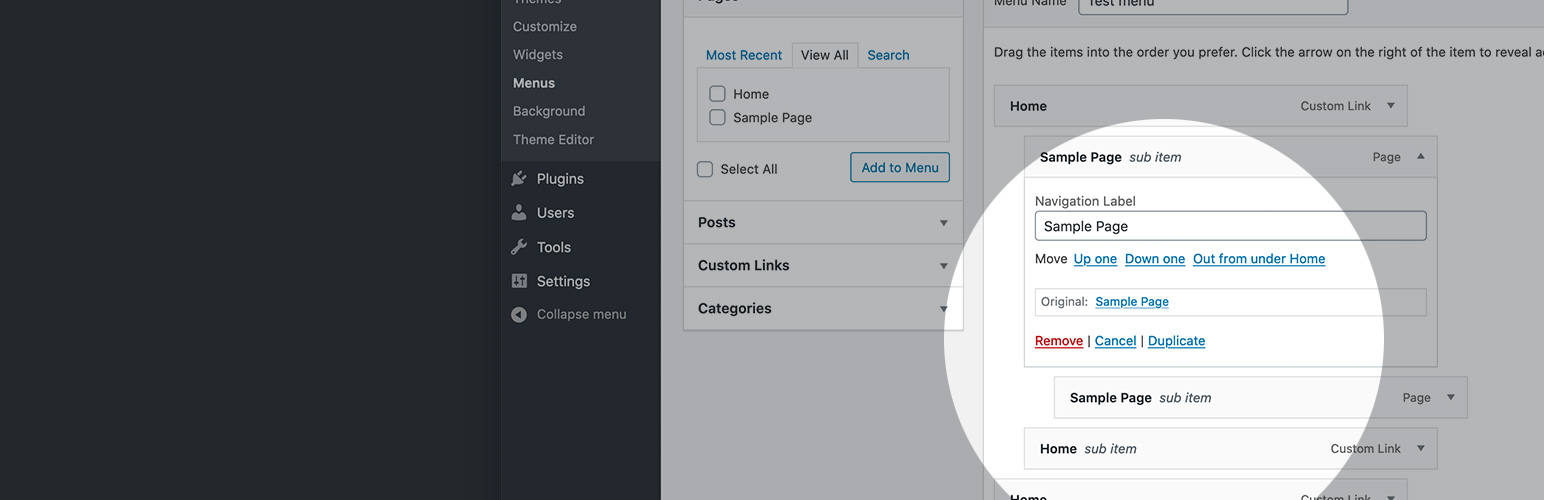 Menu Item Duplicator