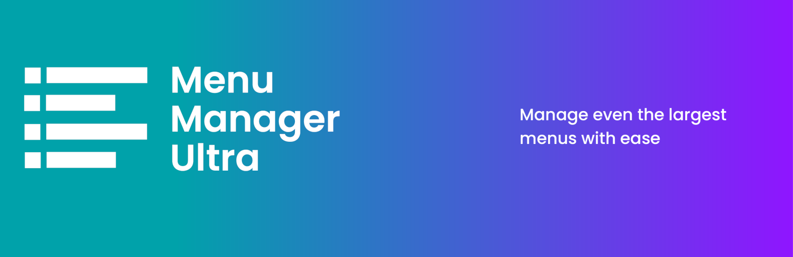 WordPress 外掛 Menu Manager Ultra 的封面圖片。