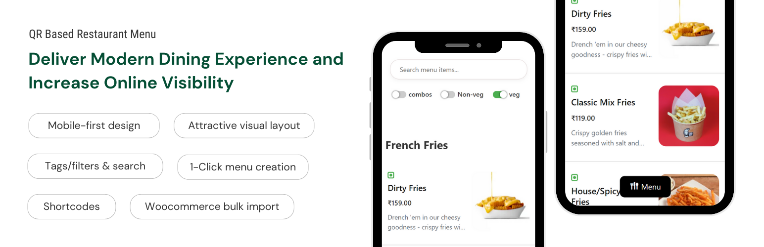 WordPress 外掛 MenuMaster – Interactive Mobile-First Restaurant Menu Plugin for WooCommerce 的封面圖片。