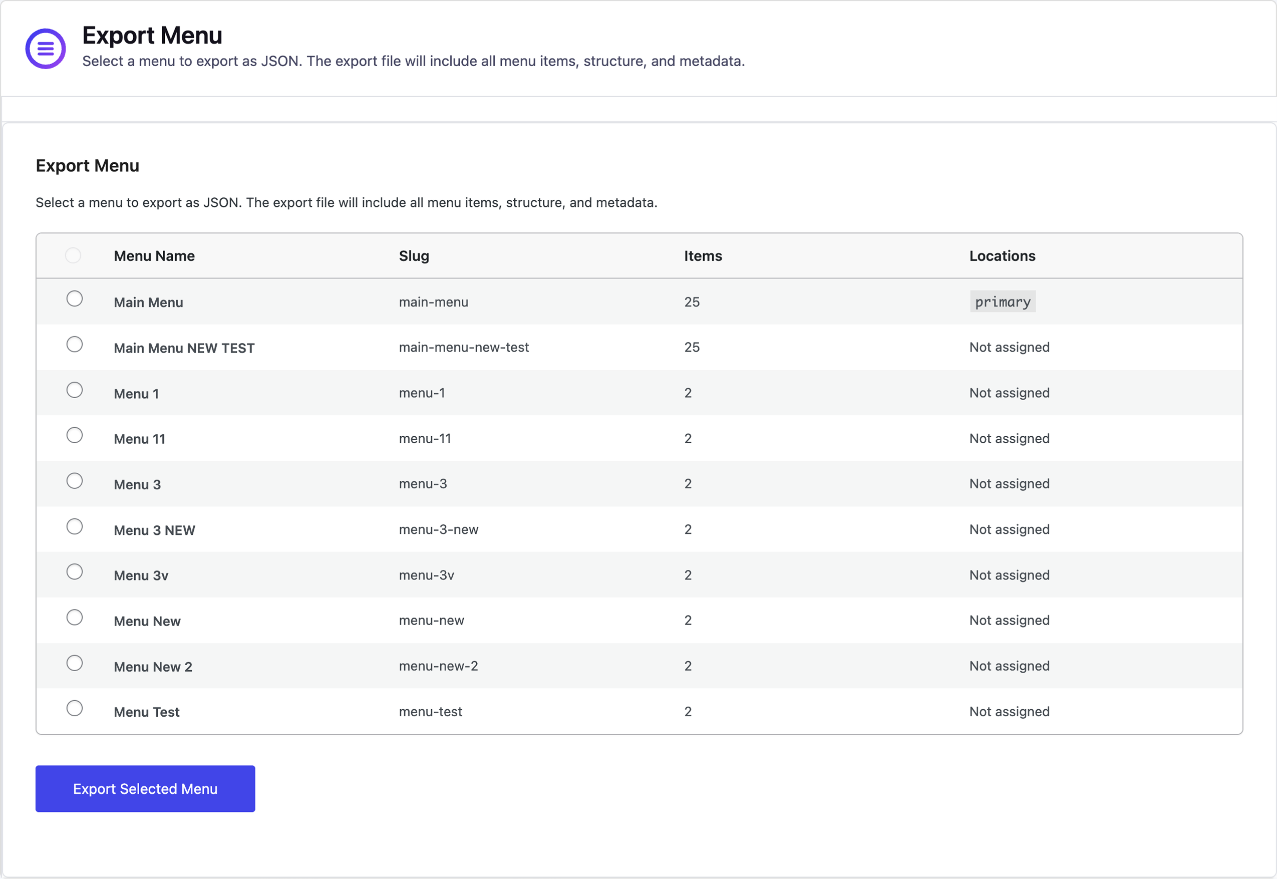 MenuPilot – Preview-First Menu Import &amp; Export Screenshot 2