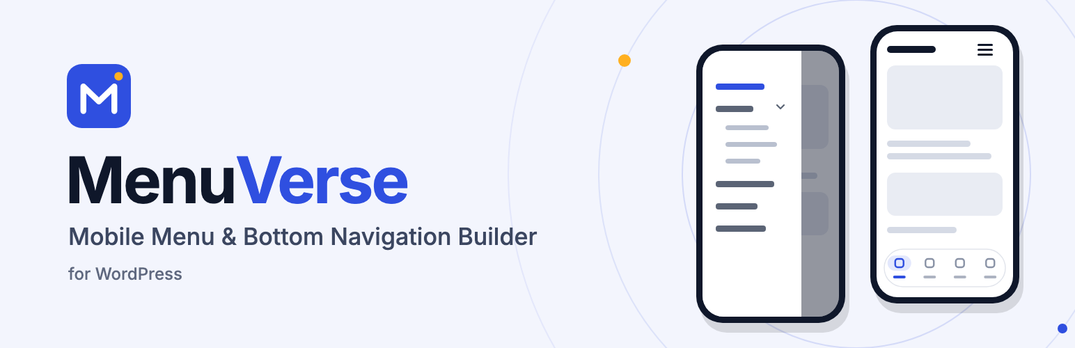 MenuVerse – Mobile Bottom Menu & App-Style Navigation Bar preview