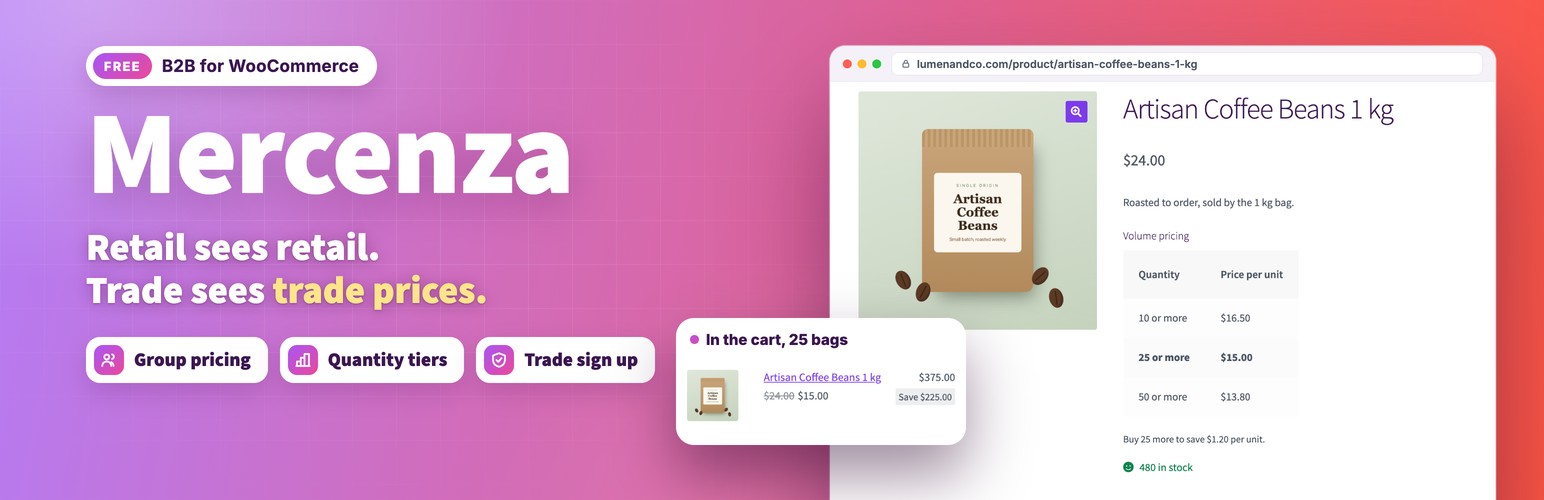 Mercenza – B2B for WooCommerce preview
