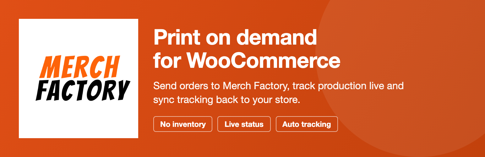 WordPress 外掛 Merch Factory for WooCommerce 的封面圖片