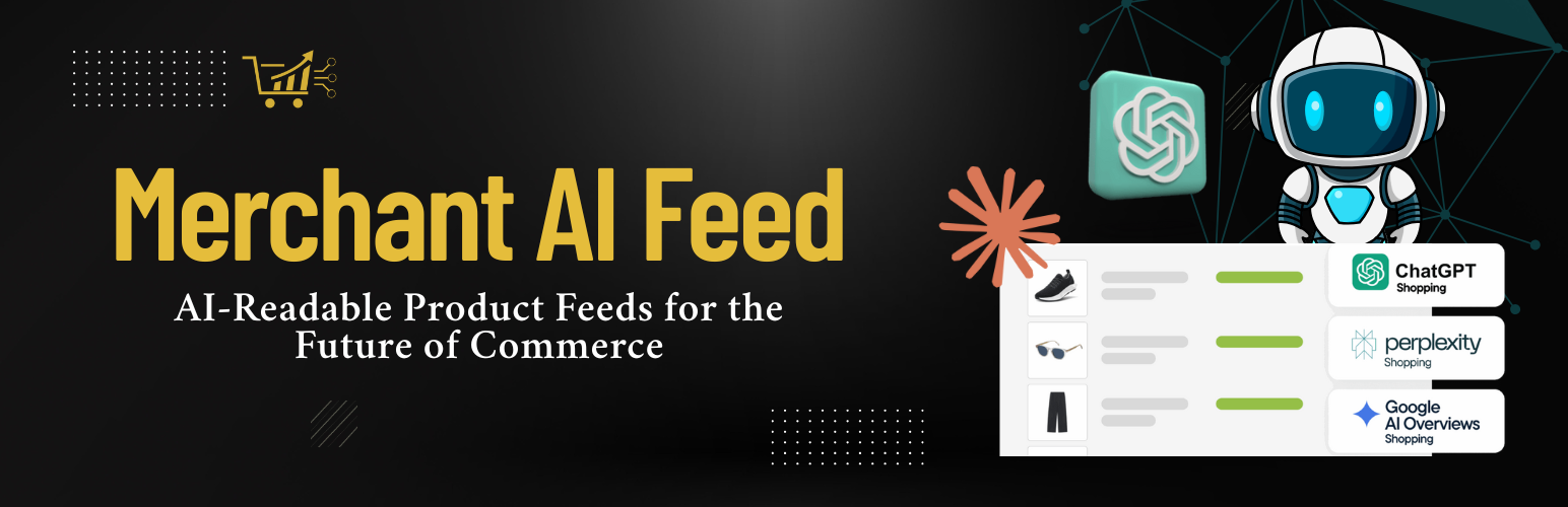 WordPress 外掛 Merchant AI Feed 的封面圖片。