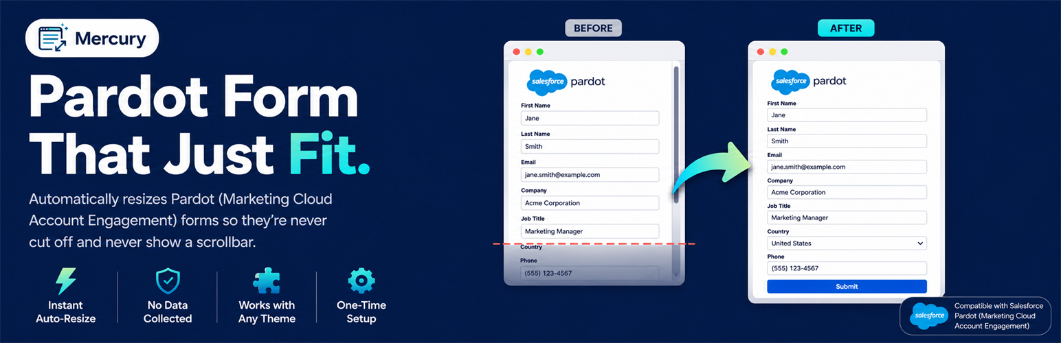 Mercury – Auto Height for Pardot Forms