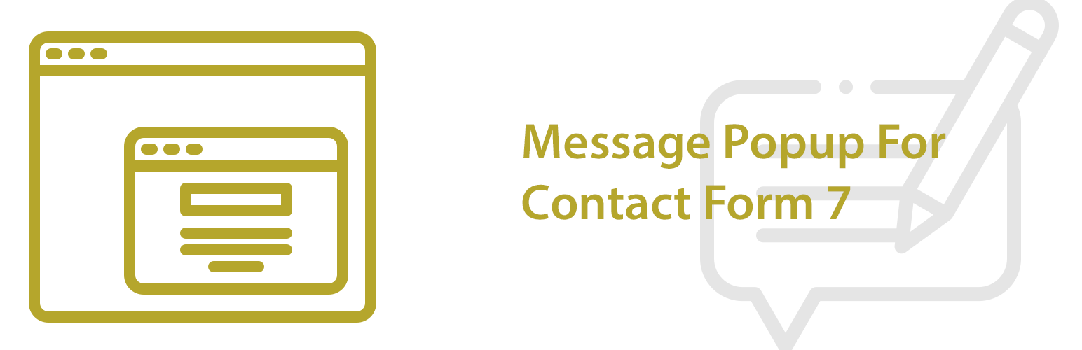 WordPress 外掛 Message Popup For Contact Form 7 的封面圖片。