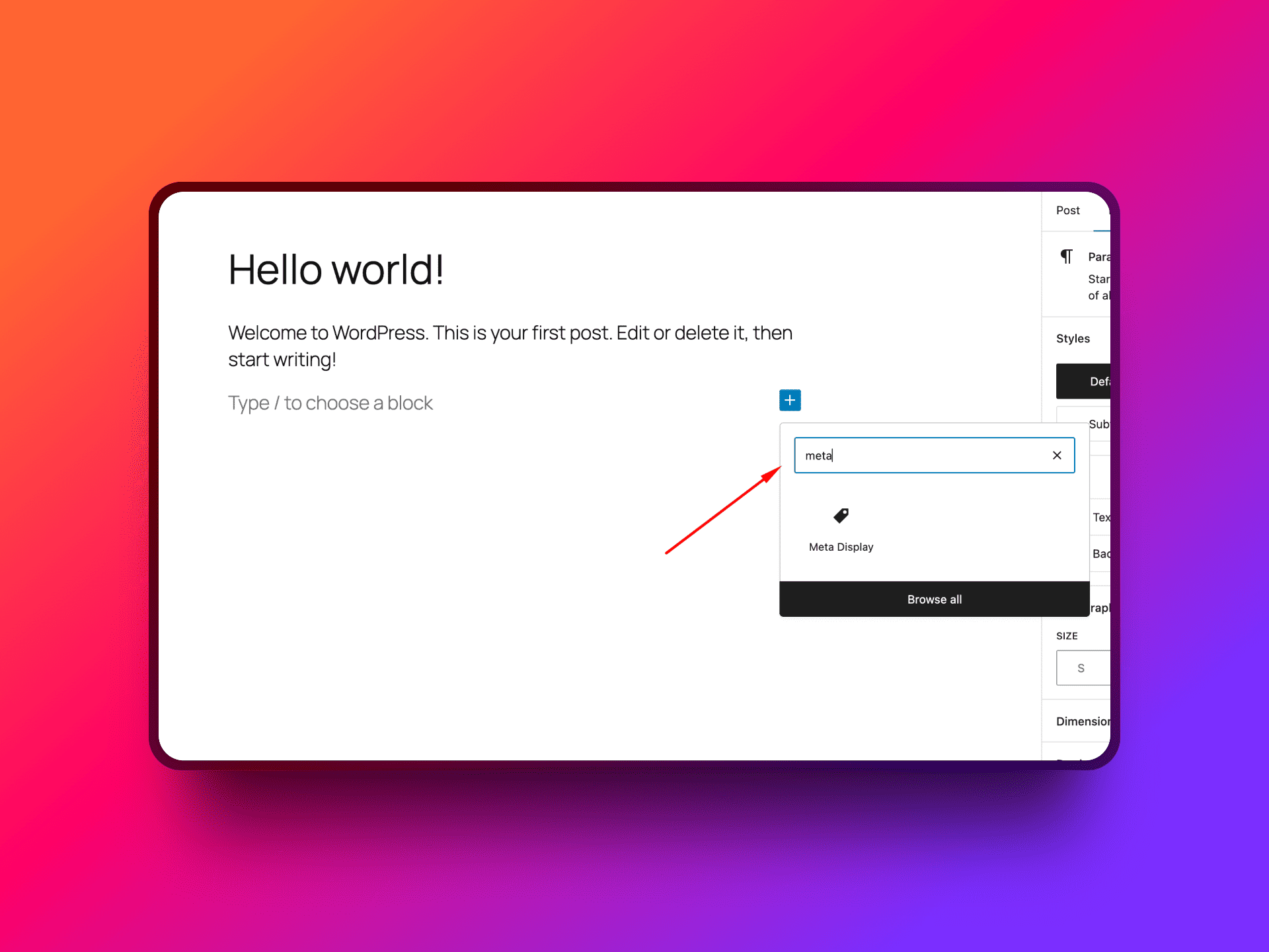 Search Meta Display Block