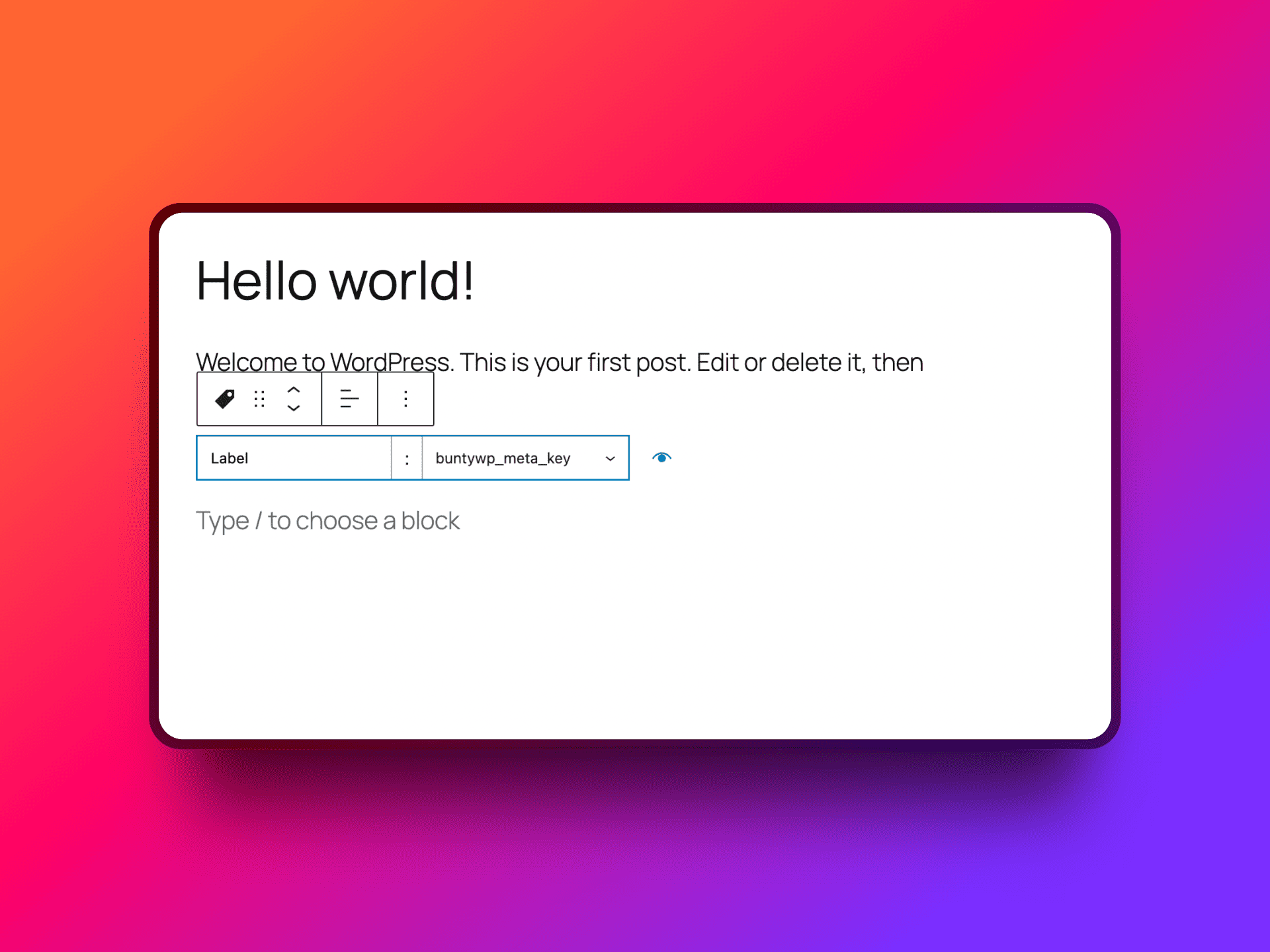 Add Meta Display Block