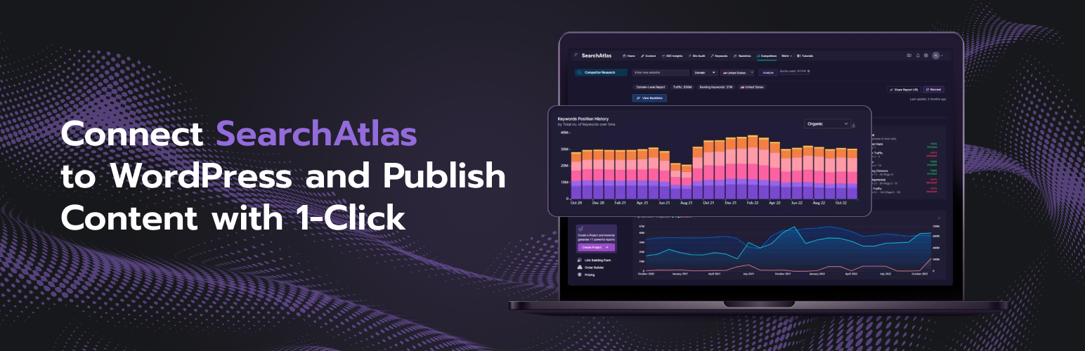 WordPress 外掛 Search Atlas SEO – Premier SEO Plugin for One-Click WP Publishing & Integrated AI Optimization 的封面圖片。