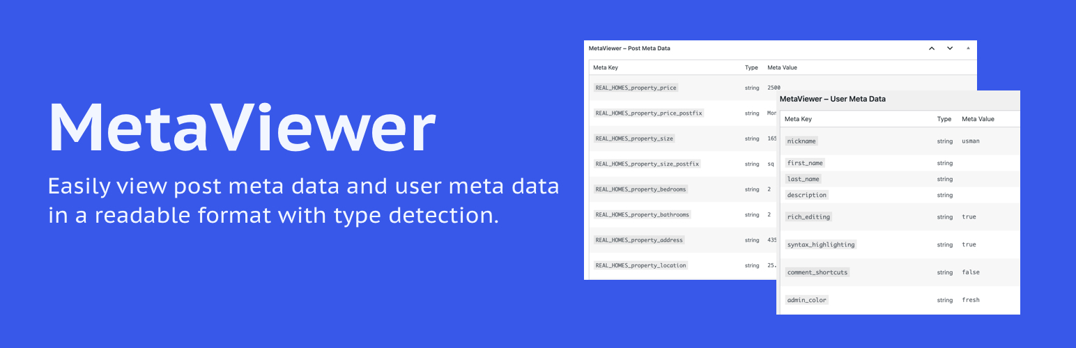 MetaViewer – Debug Meta Data