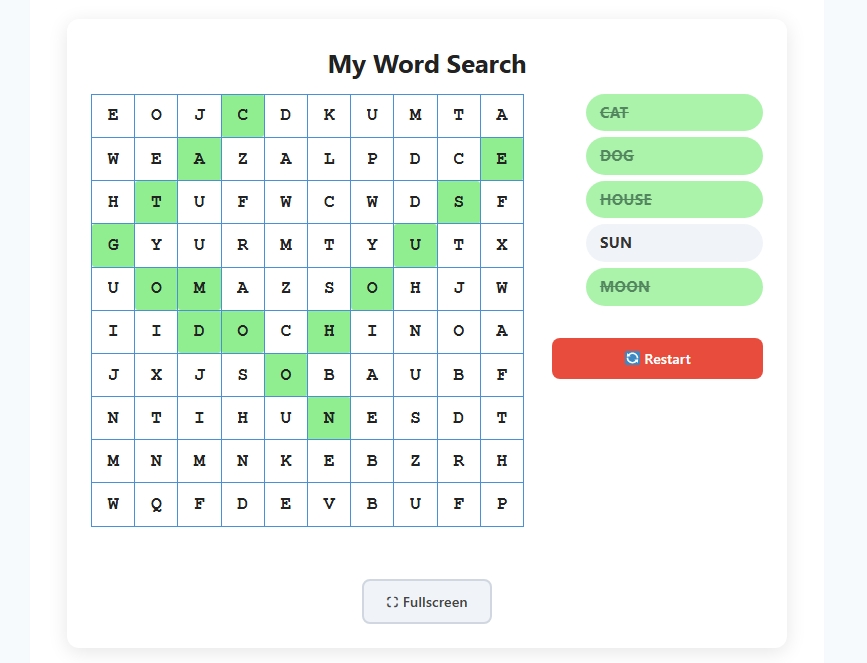 Mevabi – Word Search Puzzle Builder