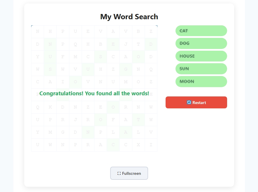 Mevabi – Word Search Puzzle Builder