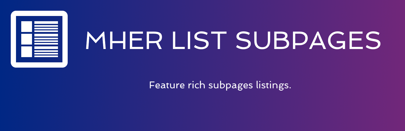 mher list Subpages