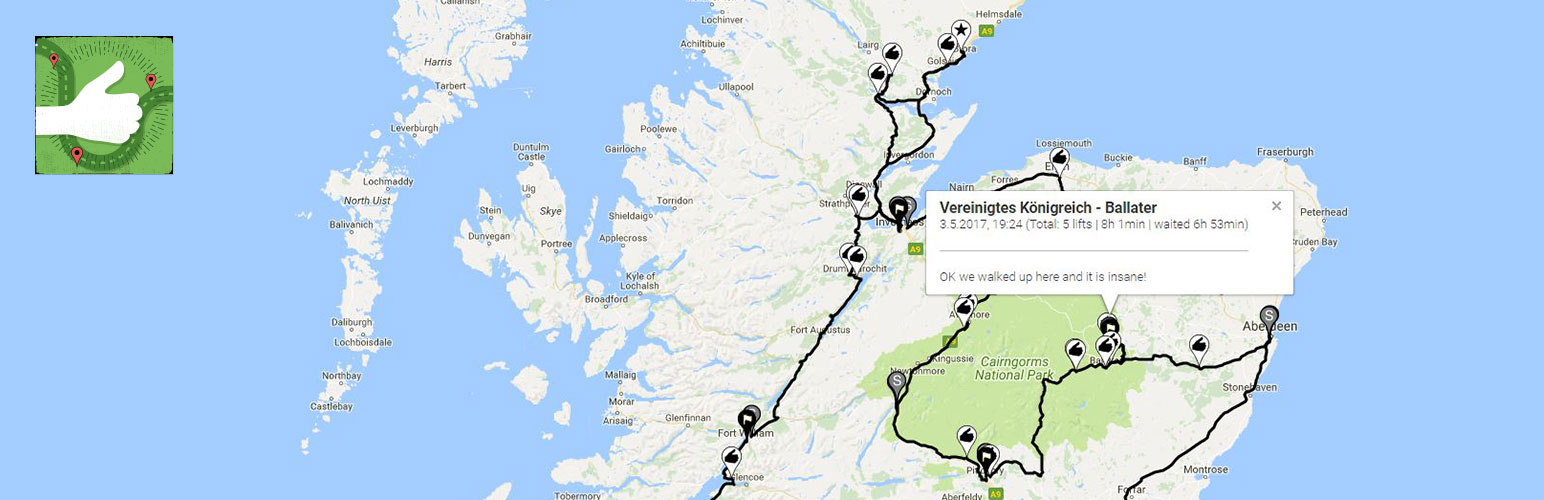 My Hitchhiking Spot Travel Map (MHS Travel Map)