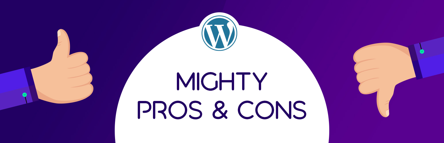 WordPress 外掛 Mighty Pros & Cons 的封面圖片。