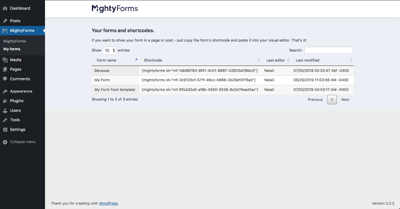 MightyForms animation