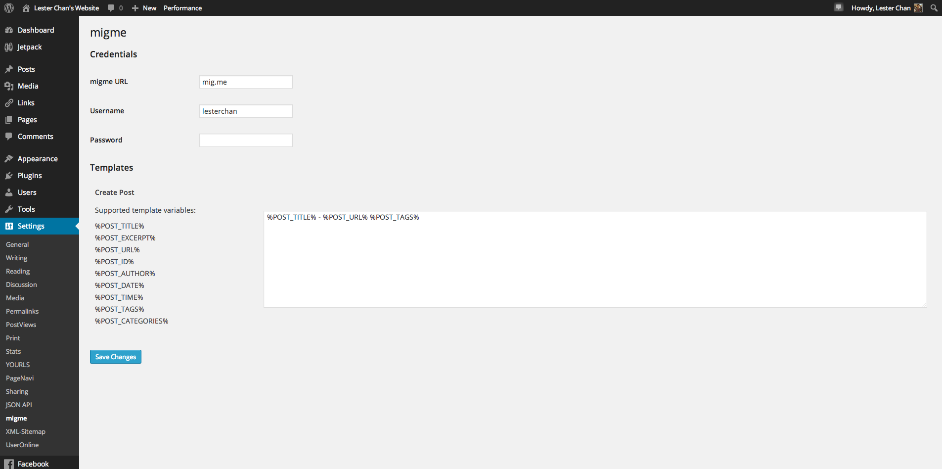 migme Administrator Page
