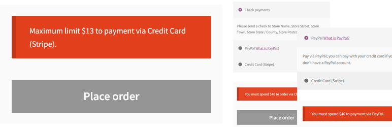 Minimum and Maximum Order Amount for WooCommerce Payment Gateways