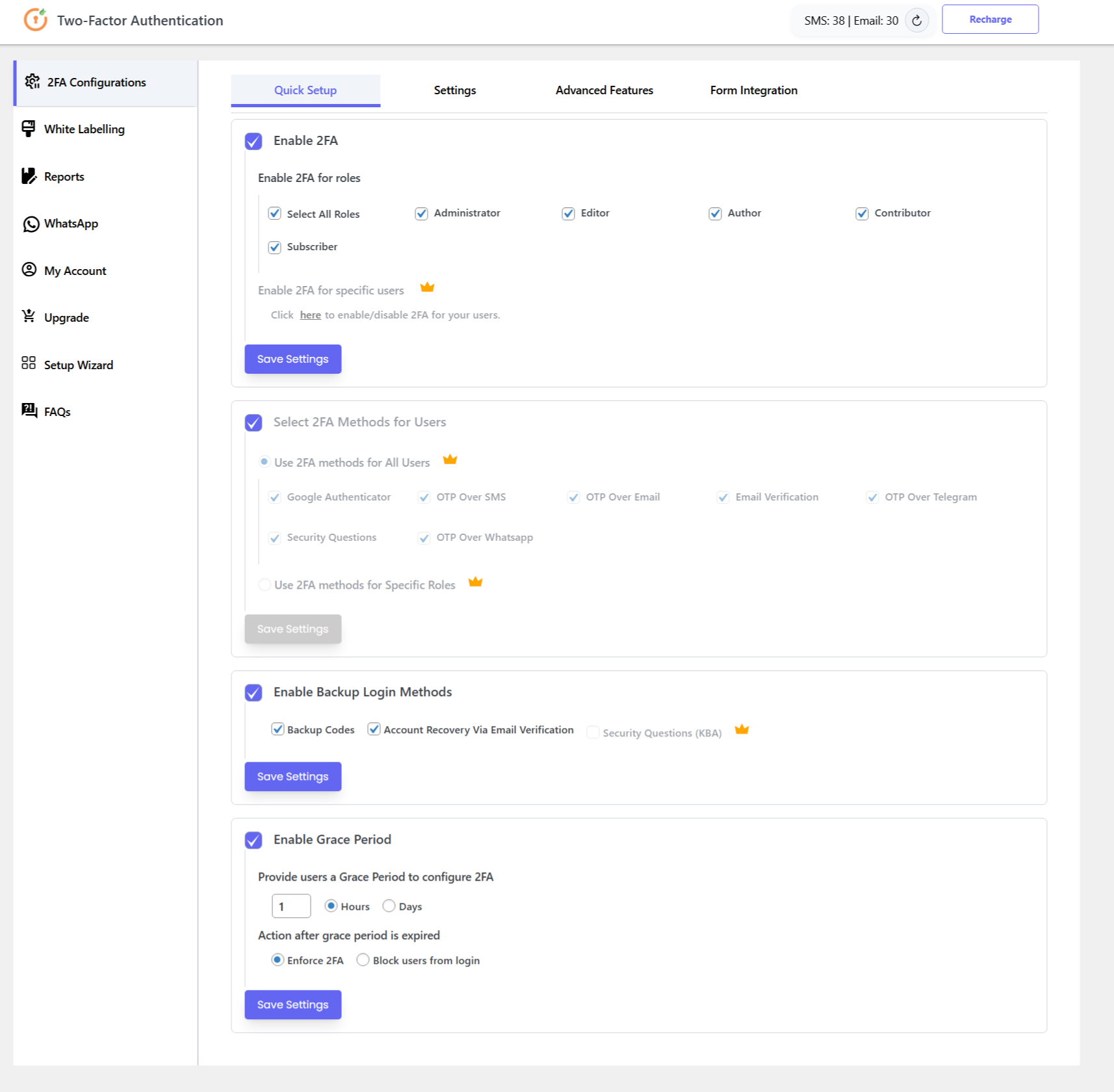 Google Authenticator (WP 2FA/MFA) - Custom Email Templates