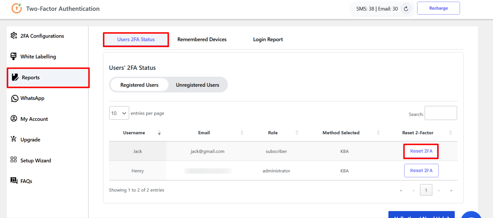 Google Authenticator (WP 2FA/MFA) - Reset Users' 2FA