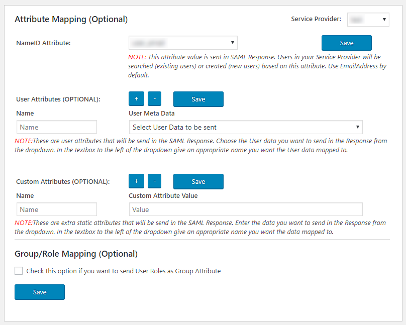 Attribute and Role mapping