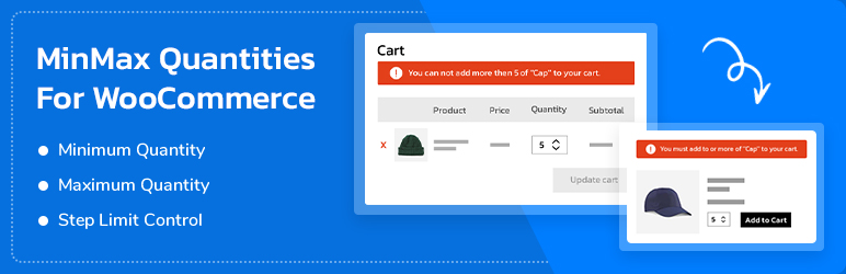Min Max Quantity – Minimum/Maximum Quantity, Step Control & Price Limit for WooCommerce