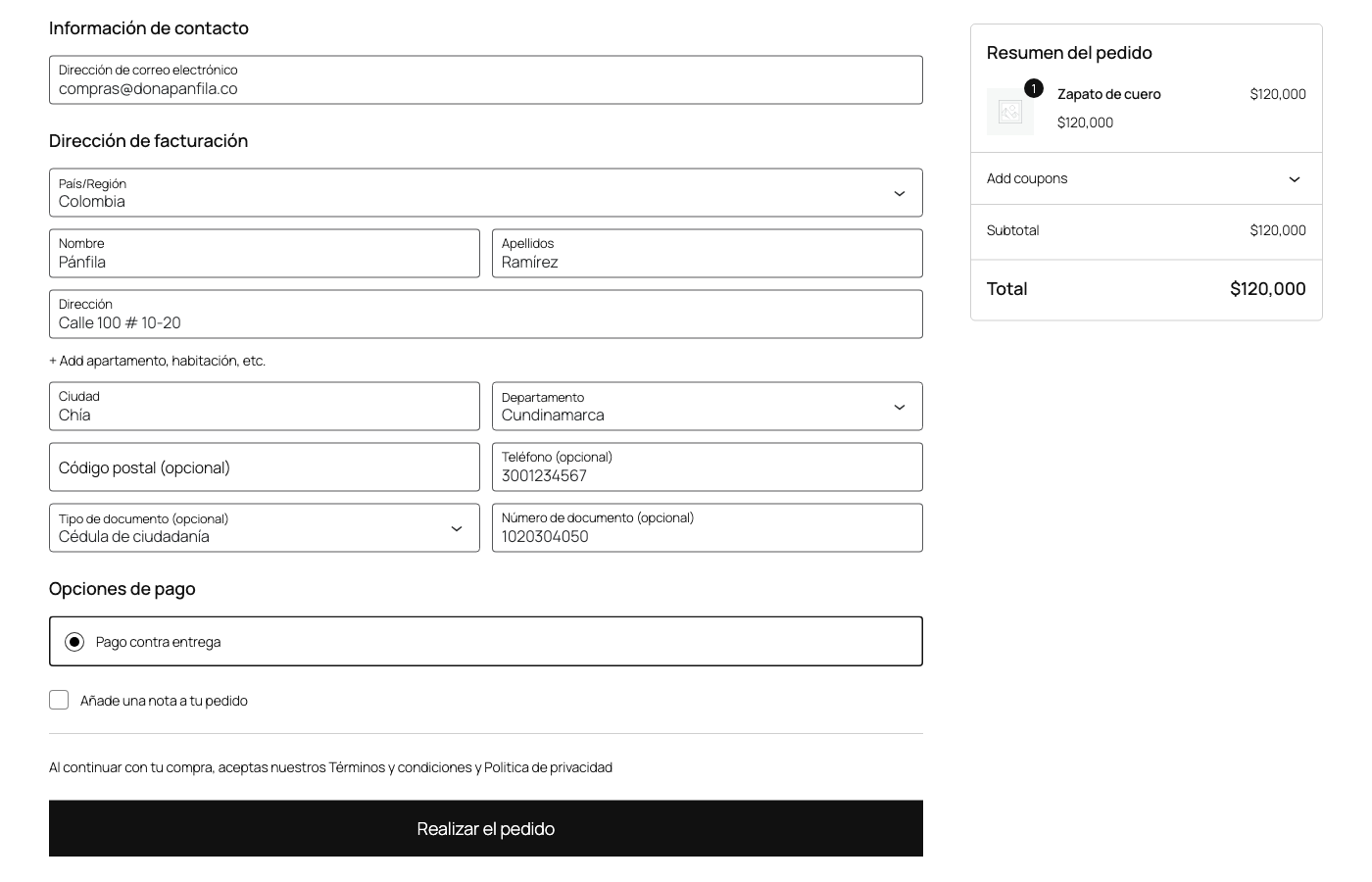 Finalizar compra: tipo y número de documento del comprador, solo cuando ningún otro plugin ya los pide.