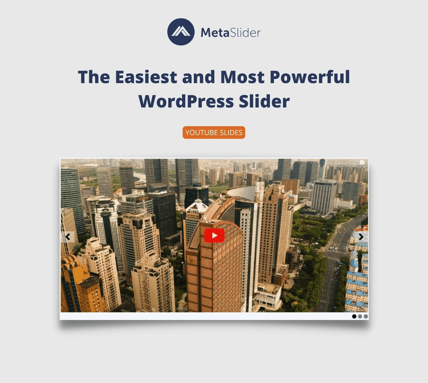 YouTube video slides with MetaSlider