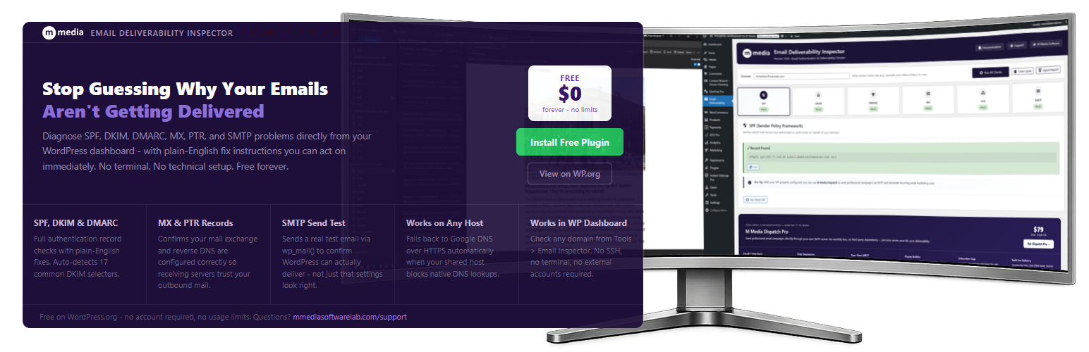 M Media Email Deliverability Inspector