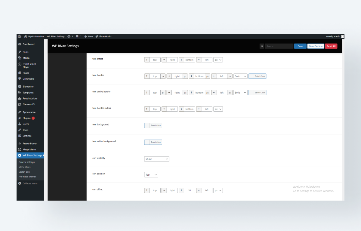 WP Mobile Bottom Menu