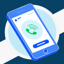 Mobile Contact Line Icon