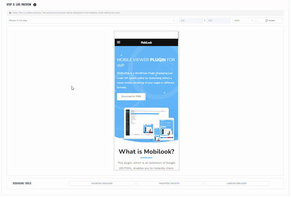 Mobile View for Responsive web design optimization (UX design) + Mobile Friendly Test