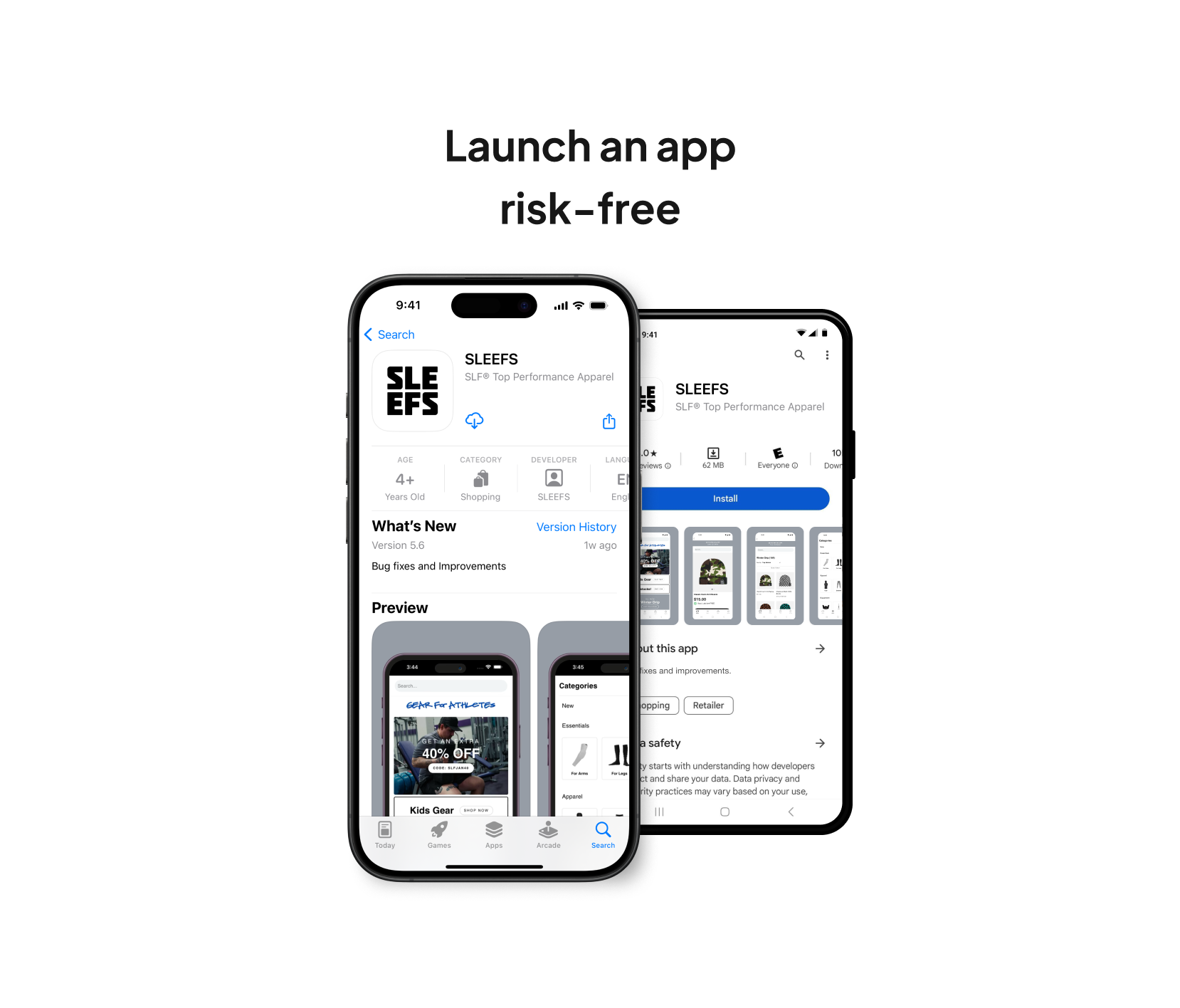 <strong>The risk-free way to launch an app</strong> - You get an app at an affordable cost, with no long-term contracts and a 60 day money back guarantee.