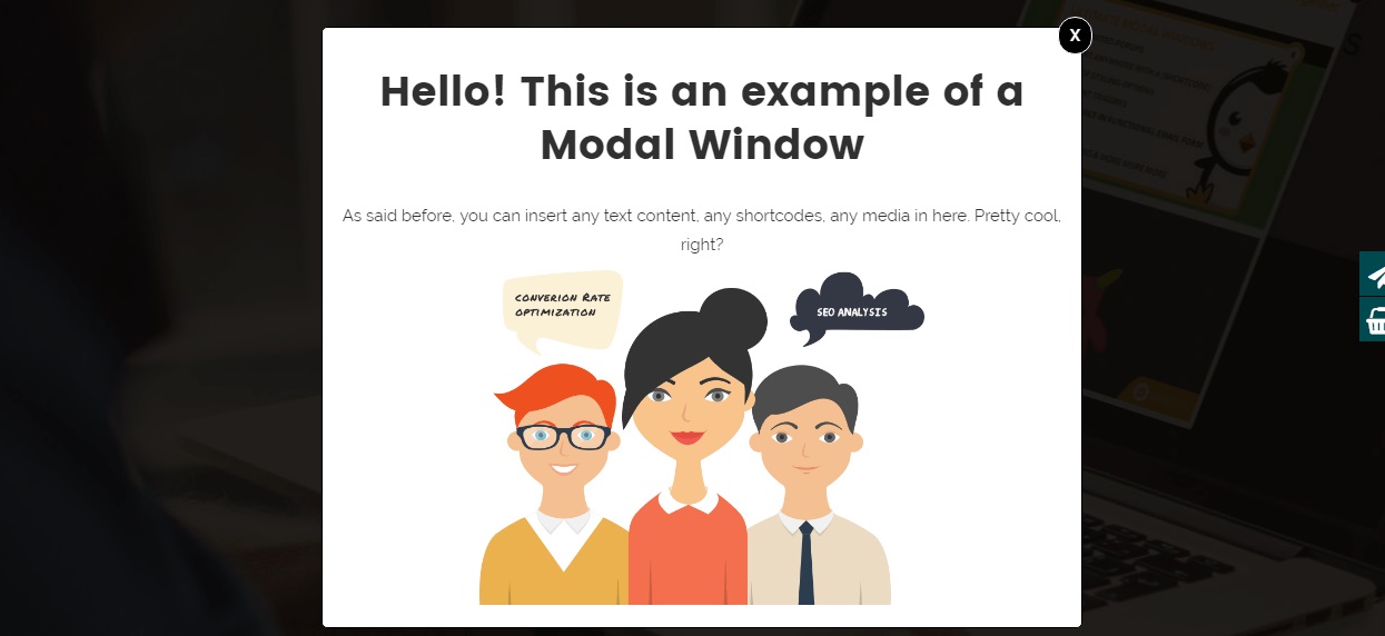 Create modal windows & insert any content