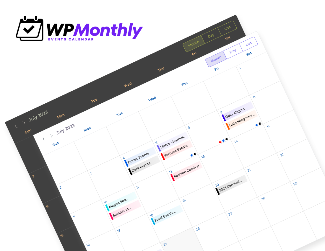 Monthly Events Calendar WordPress plugin WordPress org Monthly Events Calendar WordPress plugin WordPress org