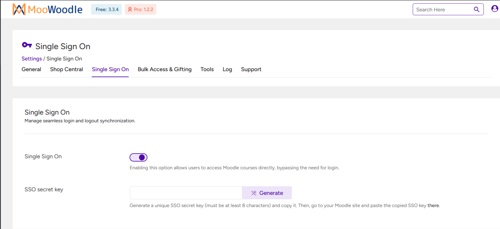 Set up Single Sign-On (SSO) from the WordPress side.
