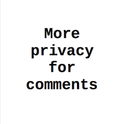 More privacy for comments logo