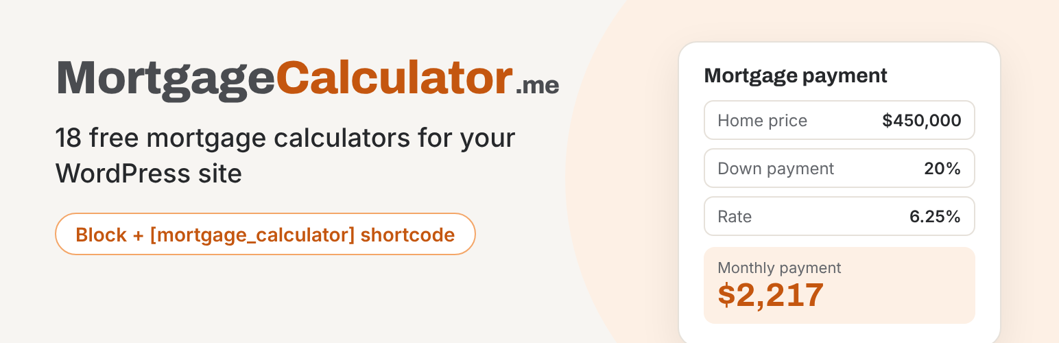 WordPress 外掛 MortgageCalculator.me Widget 的封面圖片
