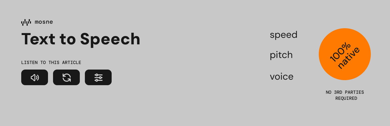 Mosne Text to Speech Block