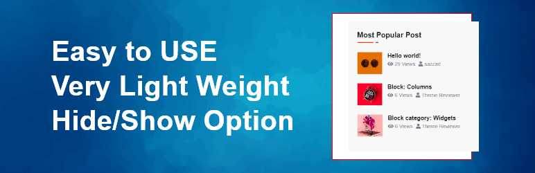 Most Popular Post Widget