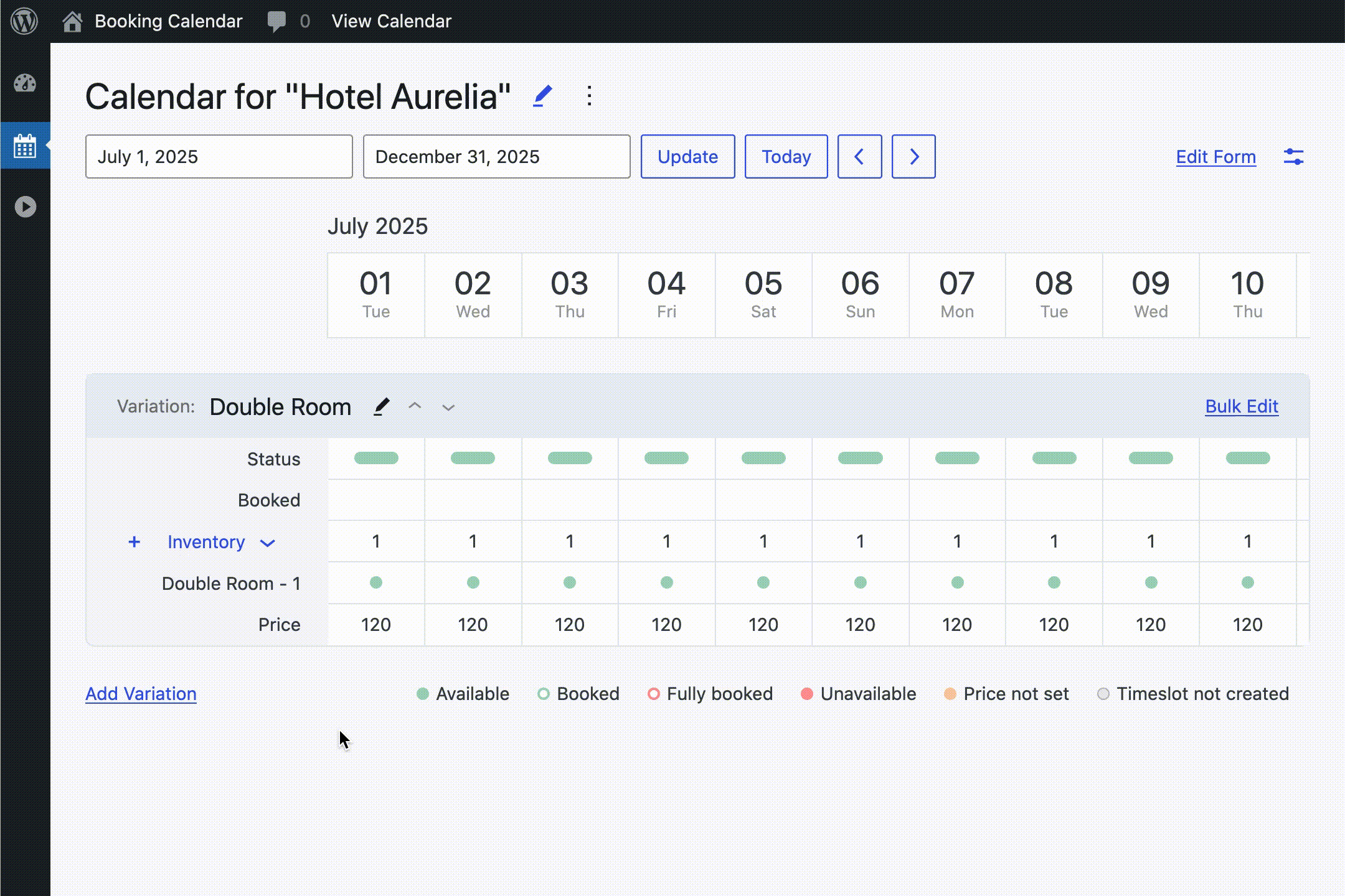 MotoPress Booking Calendar - Screenshot 5