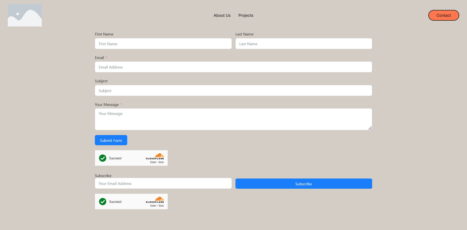 Turnstile widget on Fluent Form page