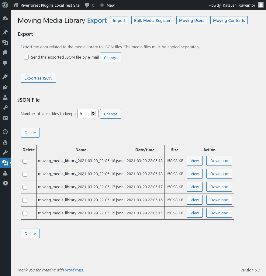 Moving Media Library