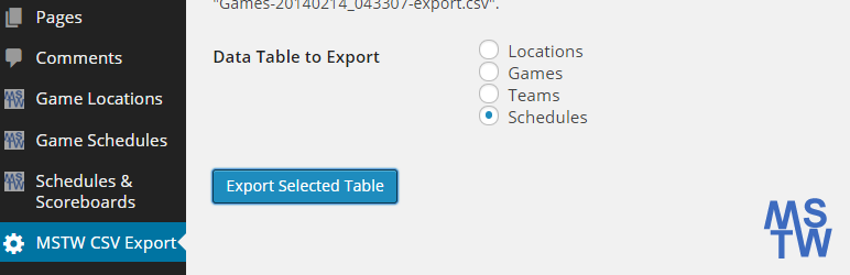 MSTW CSV EXPORTER
