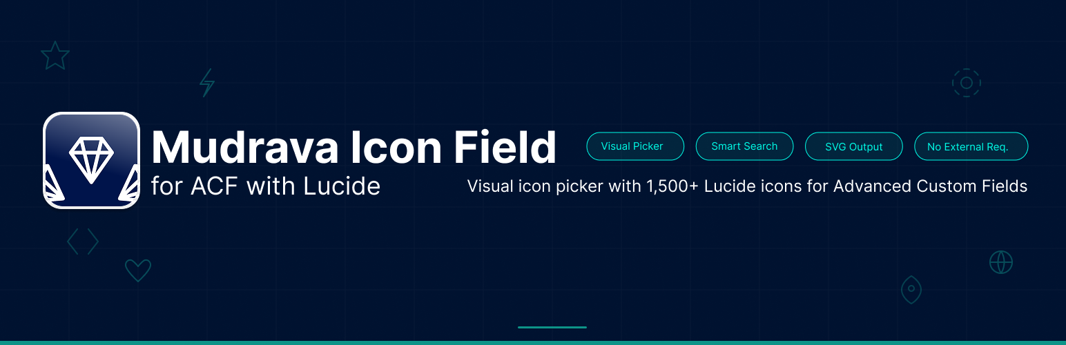 Mudrava Icon Field for ACF with Lucide