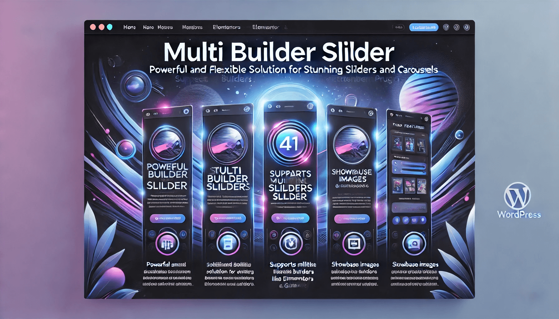 WordPress 外掛 Multi Builder Slider 的封面圖片。