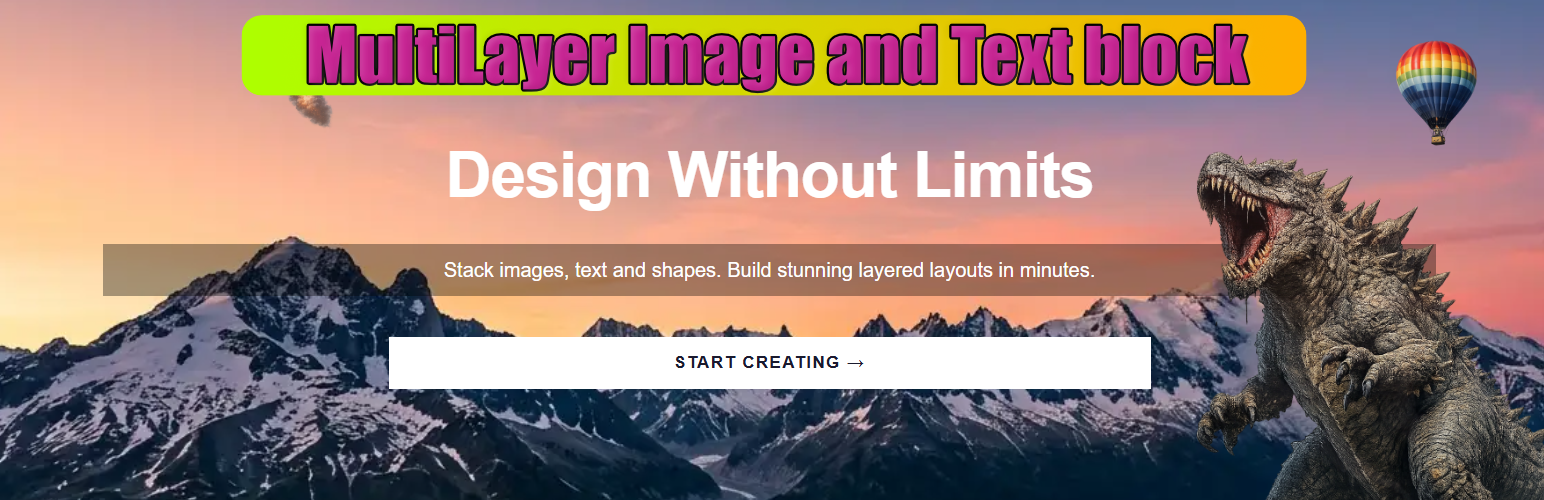 MultiLayer Image and Text Block
